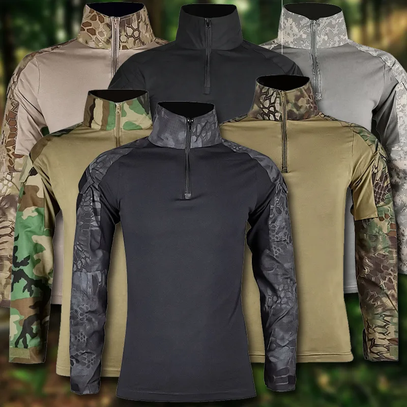Tactical Military Shirt Cargo - قميص عسكري تكتيكي من القطن بنمط