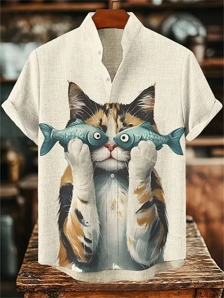 Vintage Hawaiian Floral Shirt - قميص هاواي رجالي بأكمام قصيرة، بتصميم