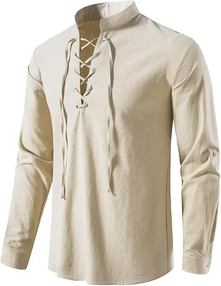 طقم من قطعتين: سترة قرصان عصري - مراجعة Medieval Gothic Lace Up Pirate Shirt وسعره