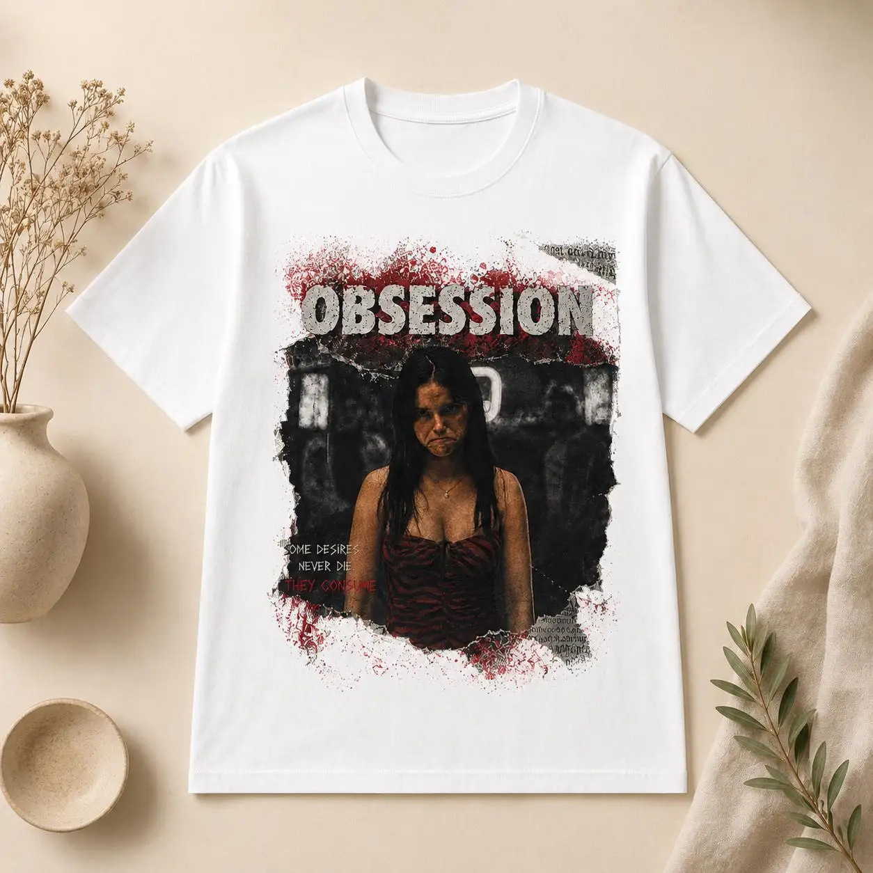 تي شيرت بطباعة جرافيكية من Obs - مراجعة Acid Wash Vintage Graphic T Shirt وسعره